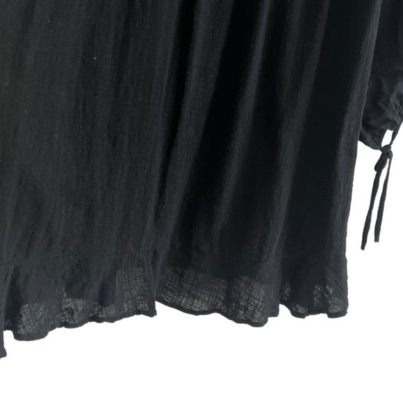 Nat by Natalie Martin Black Oversized Fit Tent/Peasant Sasha Dress, Sz S - Picture 7 of 10